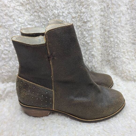 Reef Adora Studded Brown Leather Ankle Boots size‎ 9 - Picture 1 of 9
